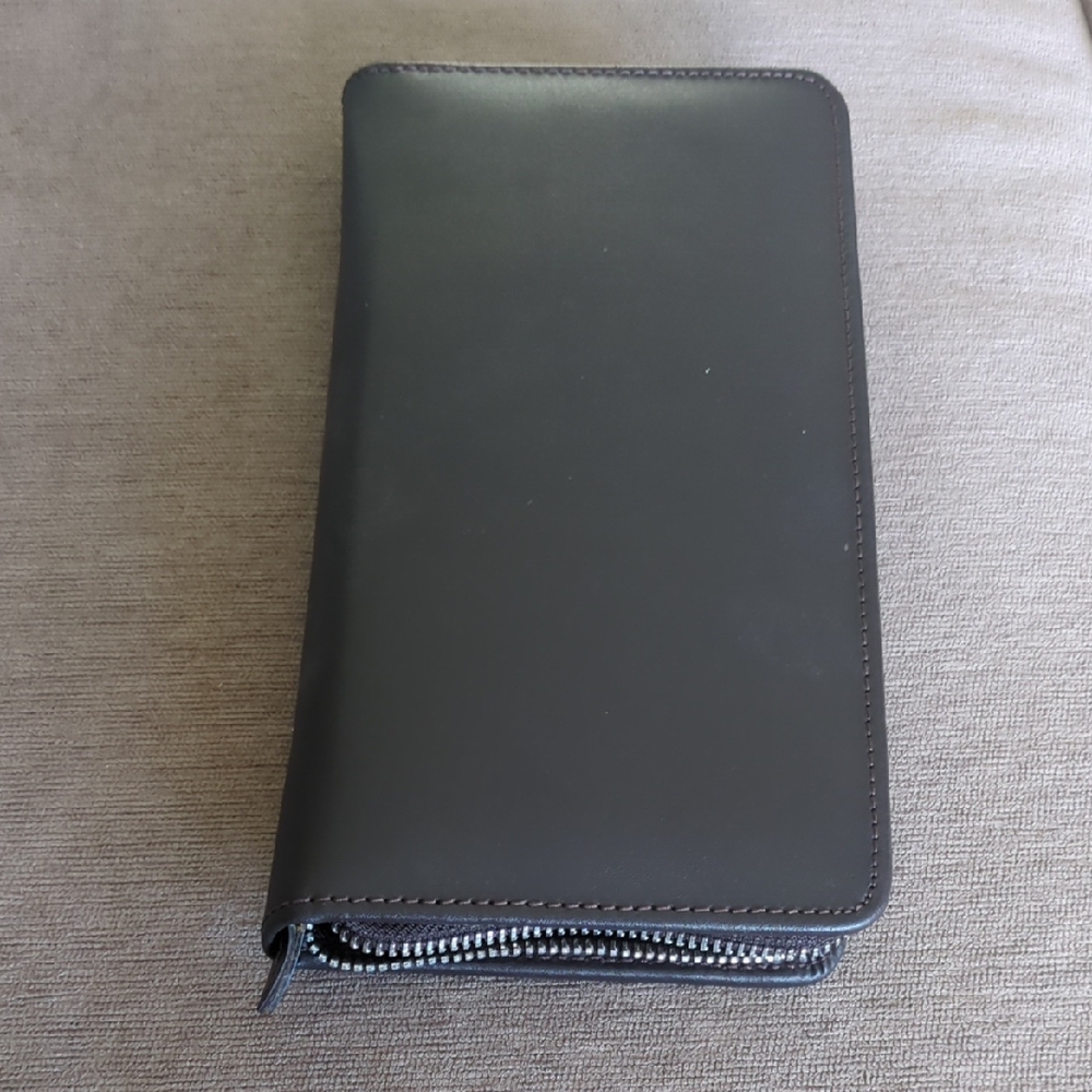 Restoration Hardware Black Leather Jewelry Organizer